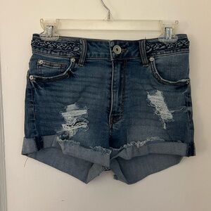Band of Gypsies Denim Braid Cutoff Shorts